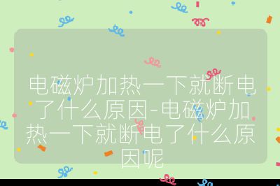 電磁爐加熱一下就斷電了什么原因-電磁爐加熱一下就斷電了什么原因呢