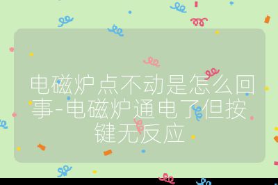 電磁爐點不動是怎么回事-電磁爐通電了但按鍵無反應(yīng)