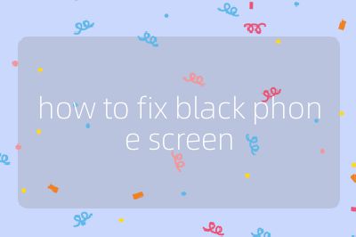 how to fix black phone screen