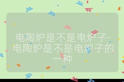 電陶爐是不是電爐子-電陶爐是不是電爐子的一種