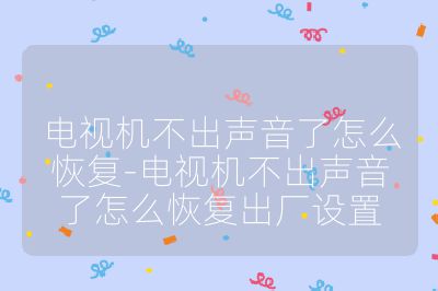 電視機不出聲音了怎么恢復-電視機不出聲音了怎么恢復出廠設置