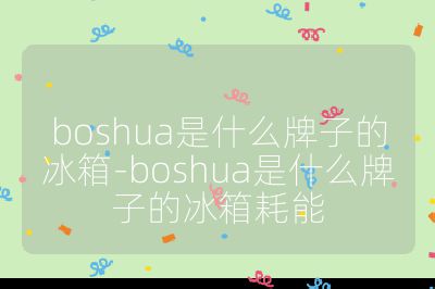 boshua是什么牌子的冰箱-boshua是什么牌子的冰箱耗能