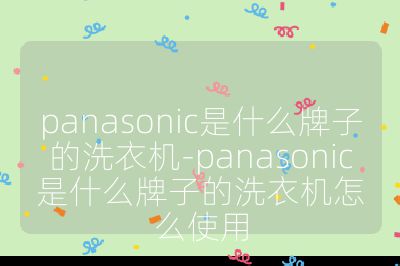 panasonic是什么牌子的洗衣機-panasonic是什么牌子的洗衣機怎么使用