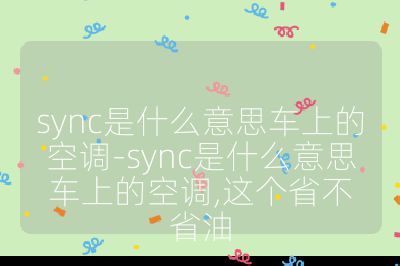 sync是什么意思車上的空調-sync是什么意思車上的空調,這個省不省油