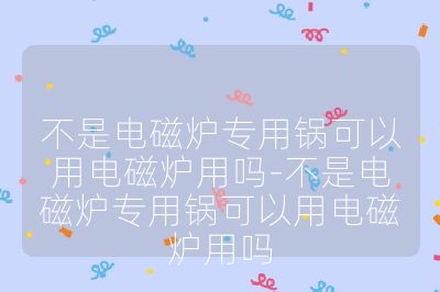 不是電磁爐專用鍋可以用電磁爐用嗎-不是電磁爐專用鍋可以用電磁爐用嗎