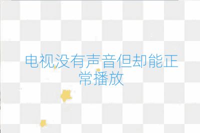 電視沒有聲音但卻能正常播放