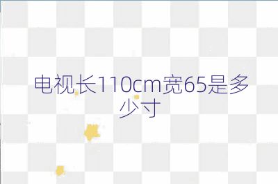 電視長110cm寬65是多少寸