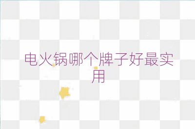 電火鍋哪個牌子好最實用