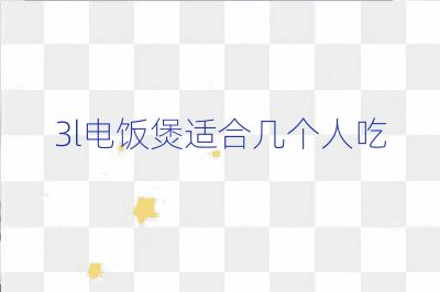 3l電飯煲適合幾個人吃