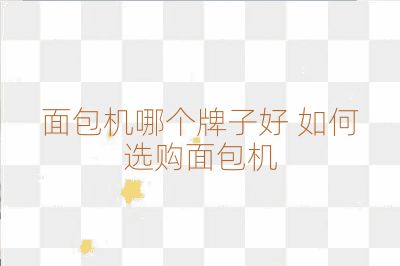 面包機(jī)哪個牌子好 如何選購面包機(jī)