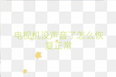 電視機(jī)沒(méi)聲音了怎么恢復(fù)正常