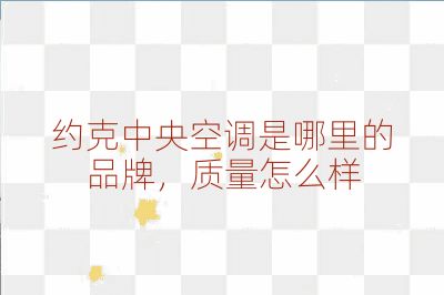 約克中央空調(diào)是哪里的品牌,質(zhì)量怎么樣