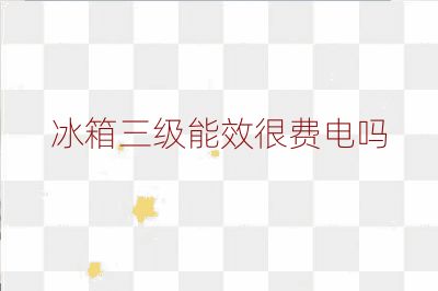 冰箱三級能效很費電嗎