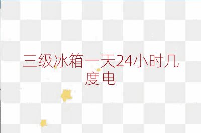 三級(jí)冰箱一天24小時(shí)幾度電