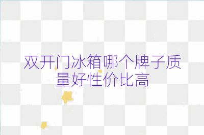 雙開門冰箱哪個牌子質(zhì)量好性價比高