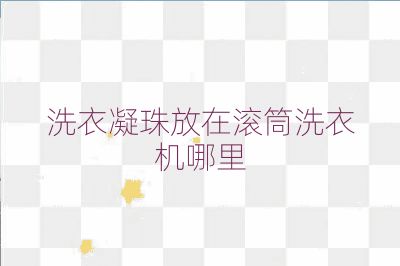 洗衣凝珠放在滾筒洗衣機哪里