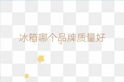 冰箱哪個品牌質量好