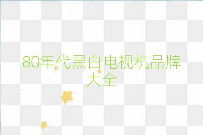 80年代黑白電視機品牌大全