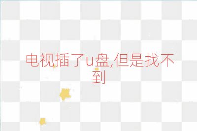 電視插了u盤,但是找不到