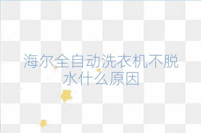 海爾全自動洗衣機不脫水什么原因
