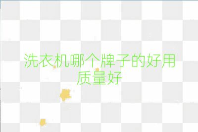 洗衣機哪個牌子的好用質量好