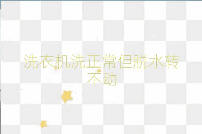 洗衣機洗正常但脫水轉不動