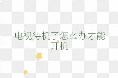 電視待機了怎么辦才能開機