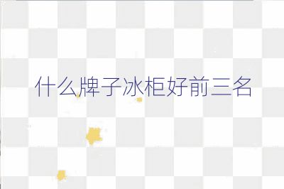 什么牌子冰柜好前三名