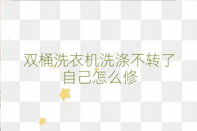 雙桶洗衣機洗滌不轉了自己怎么修