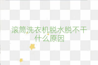 滾筒洗衣機脫水脫不干什么原因