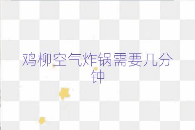 雞柳空氣炸鍋需要幾分鐘